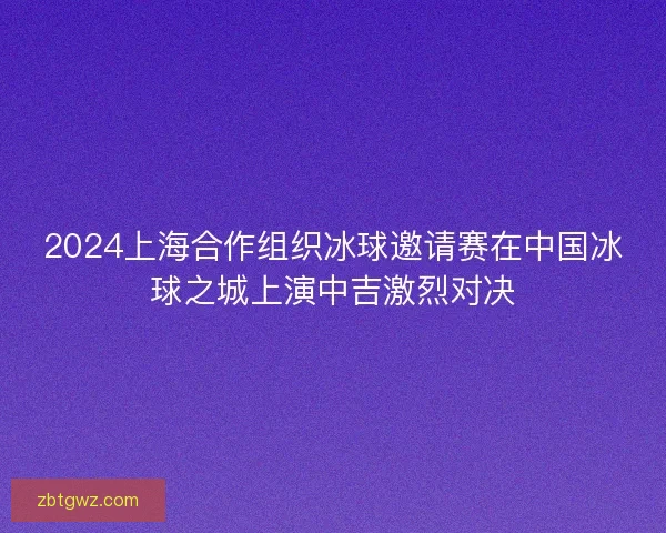 2024上海合作组织冰球邀请赛在中国冰球之城上演中吉激烈对决